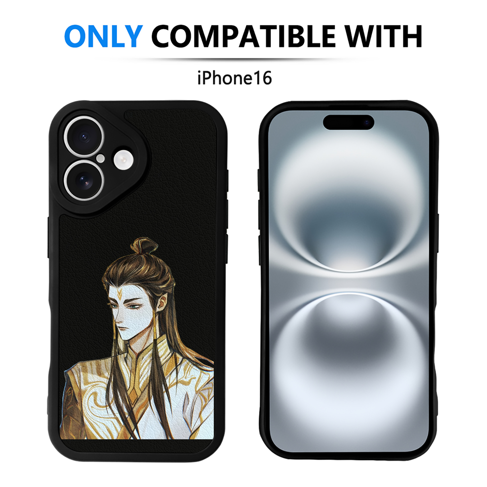 （画像用） Ne Zha 2 ナタ 魔童の大暴れ 【iPhone 16シリーズ対応】シリコンスマホケース（レザー調） 材質：シリコン